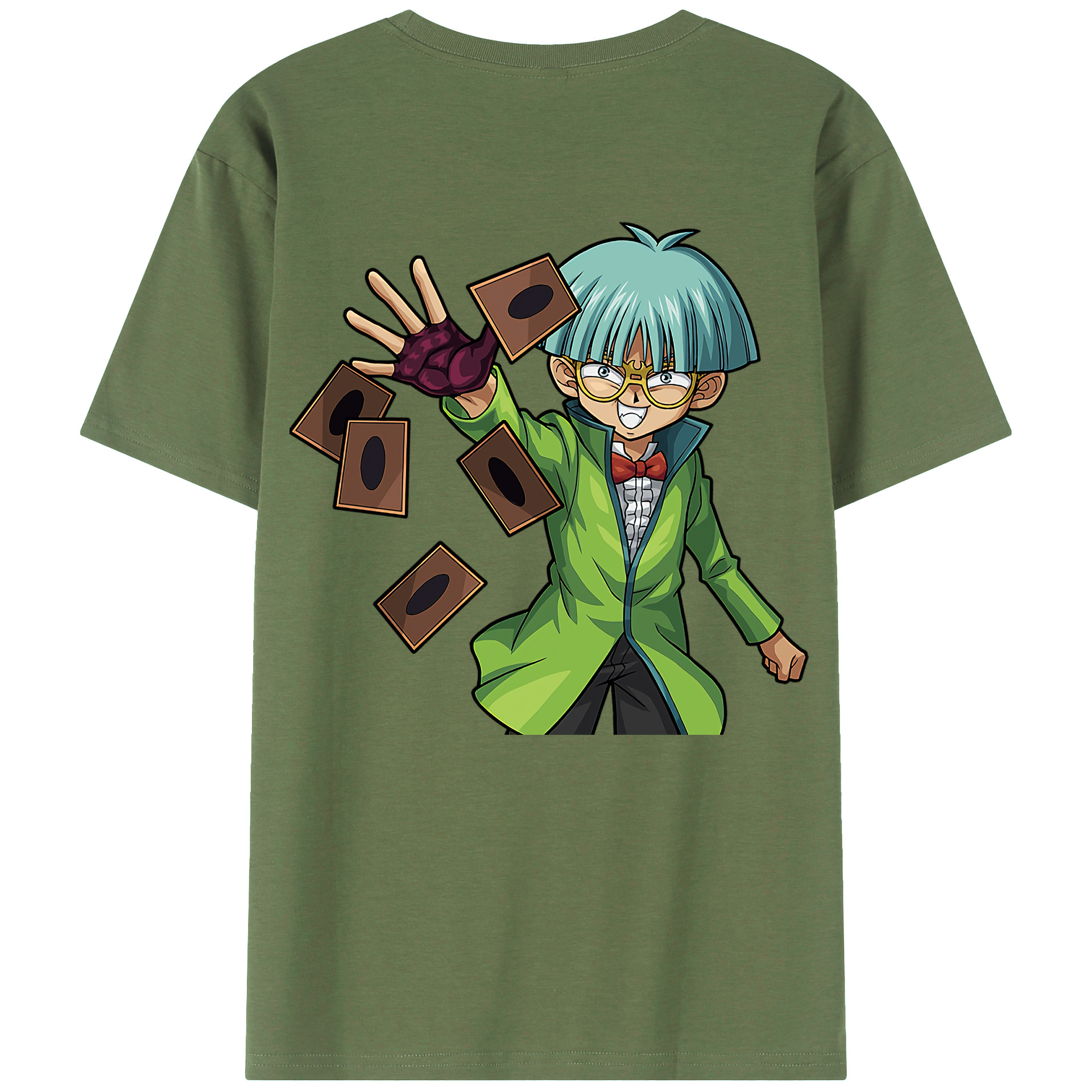 （画像用） 遊☆戯☆王 Yu-Gi-Oh! 綿100％ メンズ半袖Tシャツ（バックプリント） 通気性